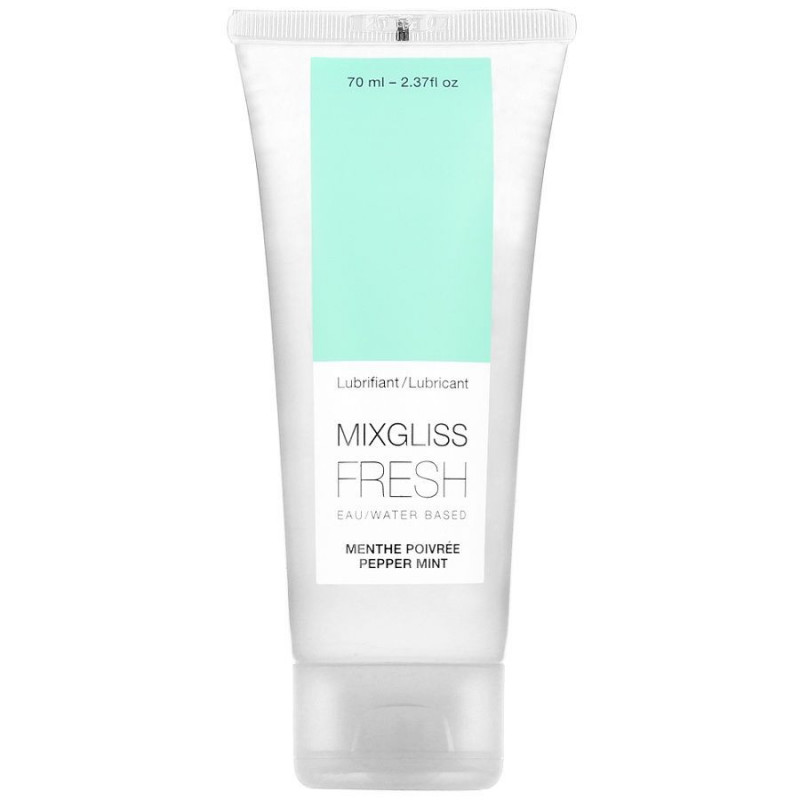 MIXGLISS - LUBRICANTE A BASE DE AGUA CON EFECTO REFRESCANTE, SABOR A MENTA FRÍA, 70 ML