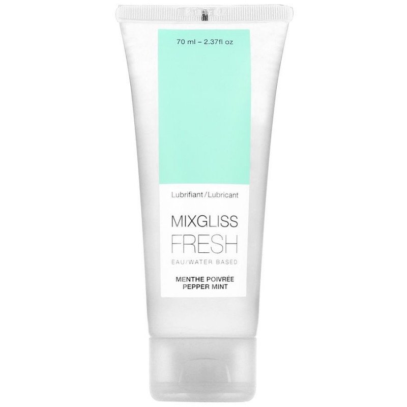 MIXGLISS - LUBRICANTE A BASE DE AGUA CON EFECTO REFRESCANTE, SABOR A MENTA FRÍA, 70 ML