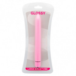 GLOSSY - VIBRADOR ROSA  Y DELGADO