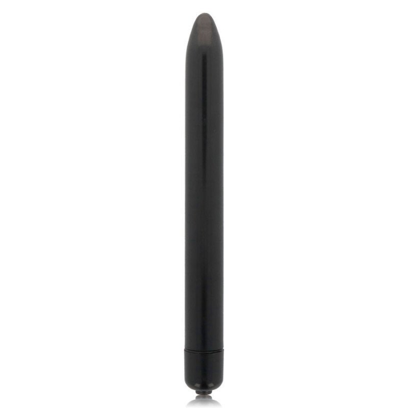 VIBRADOR DELGADO NEGRO BRILLANTE