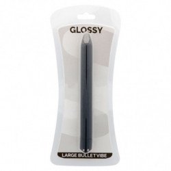 VIBRADOR DELGADO NEGRO BRILLANTE