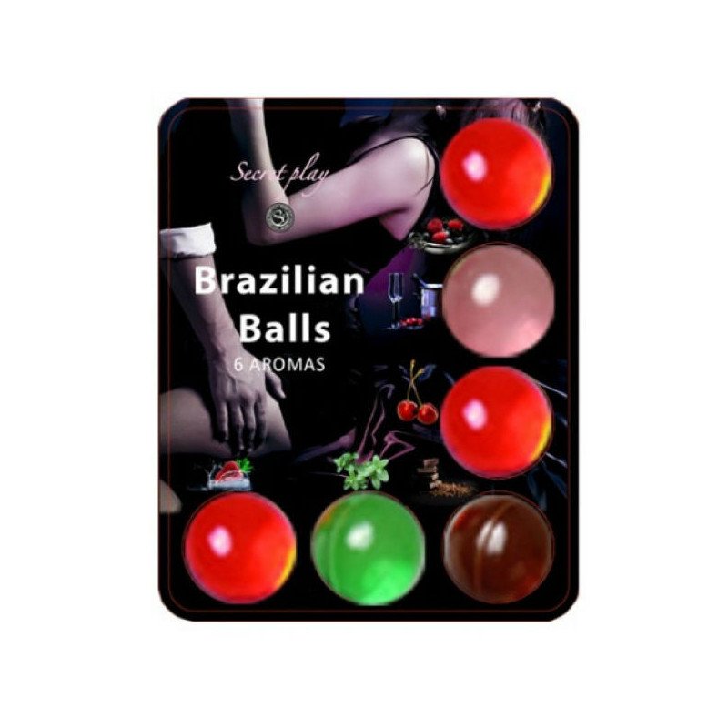SECRETPLAY - BOLAS BRASILEÑAS LUBRICANTE BOLAS CALIENTES 6 UNIDADES