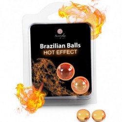 SECRETPLAY - BOLAS BRASILEÑAS EFECTO CALENTADOR 2 UNIDADES