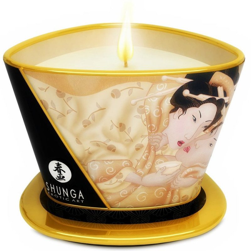 SHUNGA - MINI CARESS BY CANDELIGHT VELA DE MASAJE DE VAINILLA 170 ML