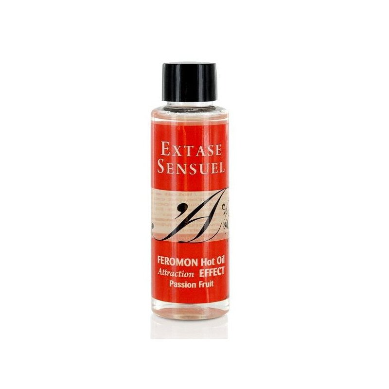 EXTASE SENSUAL - ACEITE DE MASAJE CON EFECTO CALORÍFERO CON FEROMONAS DE FRUTA DE LA PASIÓN 100 ML