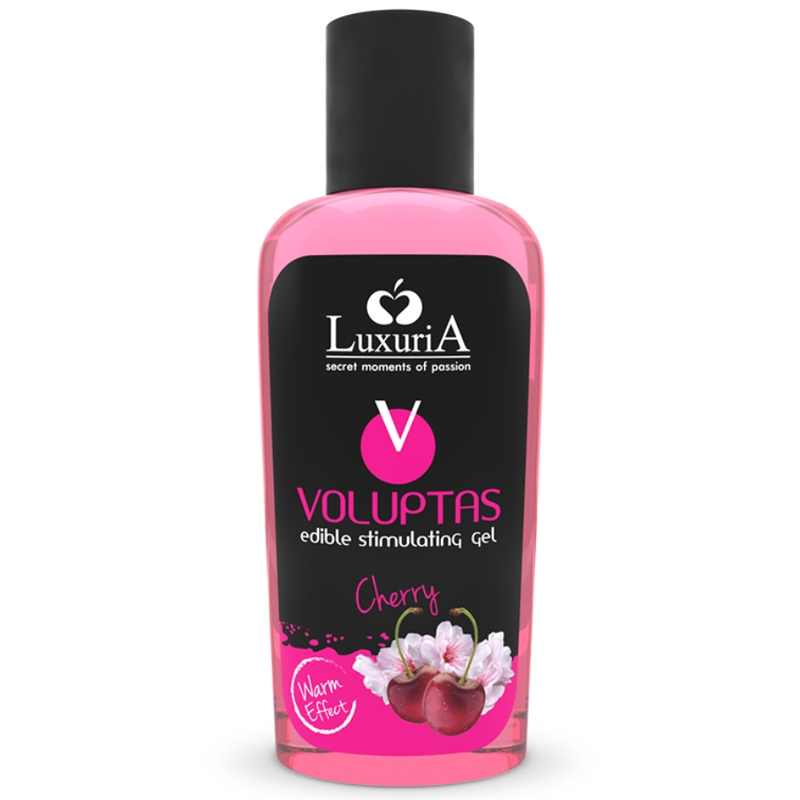 ÍNTIMA LUXURIA - VOLUPTAS GEL DE MASAJE COMESTIBLE CON EFECTO CALOR - CEREZA 100 ML