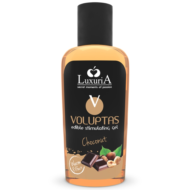 ÍNTIMA DE LUJO - VOLUPTAS GEL DE MASAJE COMESTIBLE CON EFECTO CALOR - CHOCOLATE 100 ML