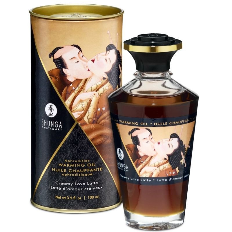 SHUNGA - ACEITE DE MASAJE CON EFECTO CALOR Y SABOR A CAFÉ 100 ML