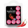 SECRETPLAY - SET DE 6 BOLAS BRASILEÑAS TRIPLE EFECTO