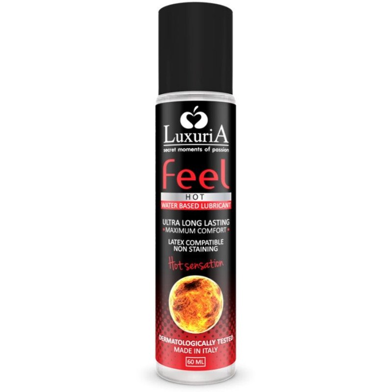 LUXURIA FEEL HOT SENSATION LUBRICANTE BASE AGUA EFECTO CALOR 60 ML