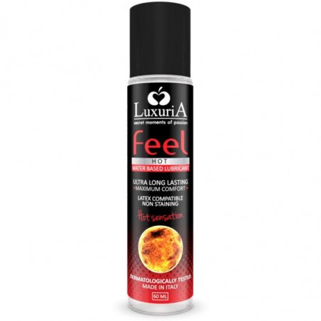 LUXURIA FEEL HOT SENSATION LUBRICANTE BASE AGUA EFECTO CALOR 60 ML