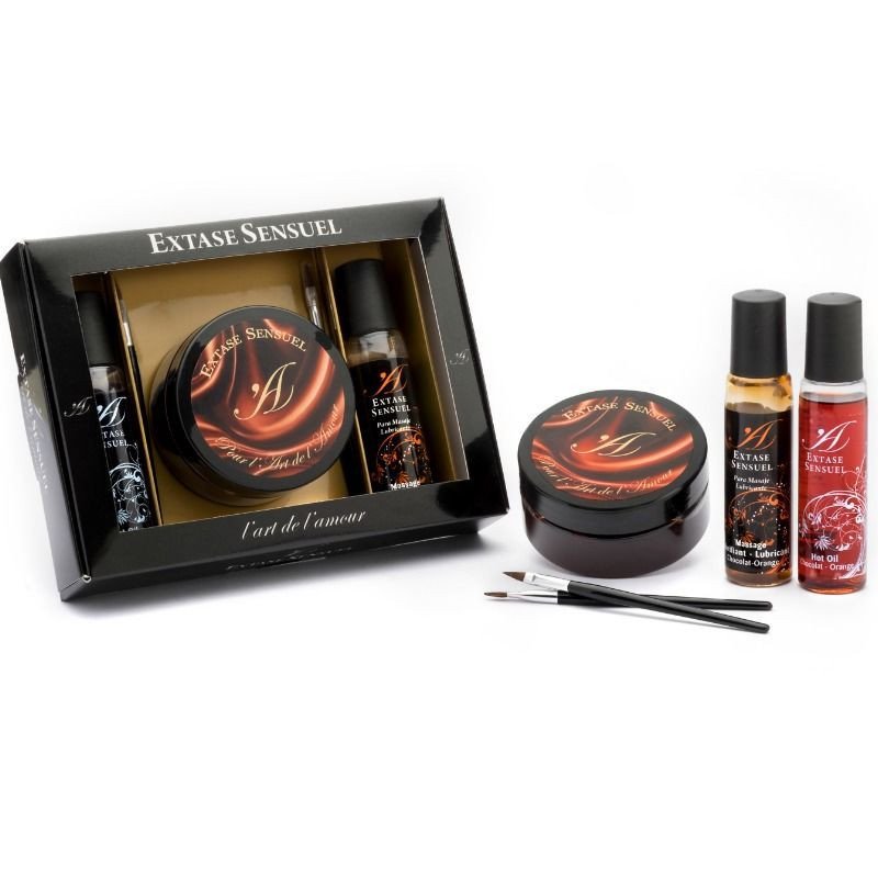 EXTASE SENSUAL - KIT DE PECHO DE CHOCOLATE AFRODISÍACO