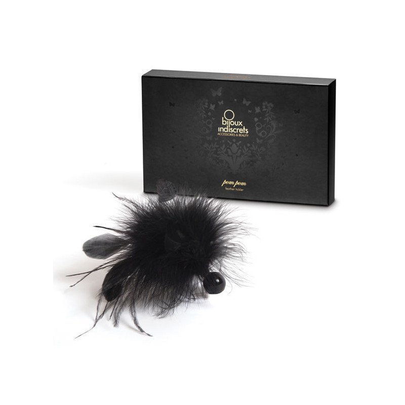 BIJOUX - POLVO DE PLUMAS CON POMPONES