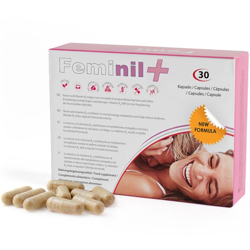 500 COSMÉTICOS - FEMINIL+ POTENCIADOR DE LA LIBIDO SEXUAL FEMENINA - 30 CÁPSULAS