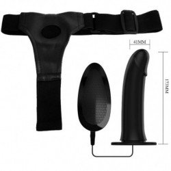 PRETTY LOVE - VITO STRAP ON CON DILDO HUECO Y VIBRADOR 17,3 CM
