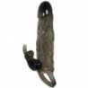 BRAVE MAN FUNDA REALISTICA PENE CON RABBIT 16.5 CM NEGRO