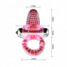 BAILE - ANILLO VIBRADOR ROSA SWEET ABS DE 10 RITMOS PARA PENE