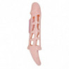 BAILE - FUNDA EXTENSORA DE PENE CON VIBRACIÓN Y CORREA NATURAL DE 13,5 CM