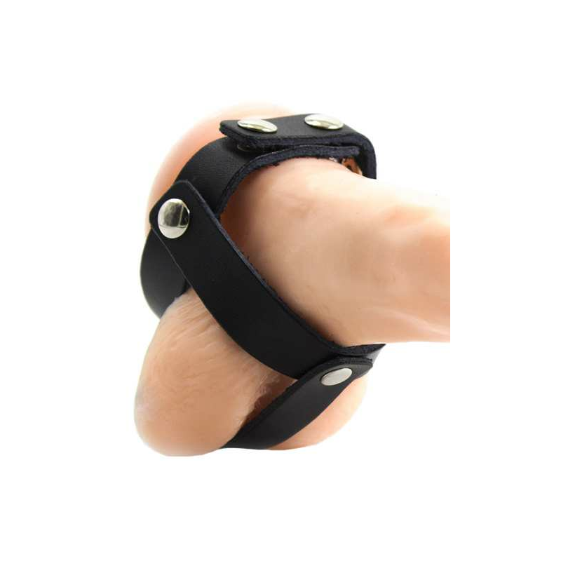 Jaula de cuero para bolas OHMAMA FETISH