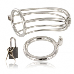 ANILLO DE CASTIDAD DE METAL DURO - JAULA PARA PÁJAROS