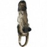 BAILE - FUNDA PARA PENE BRAVE MAN CON ESTIMULACIÓN DE CLÍTORIS Y ANAL DOBLE BALA NEGRA 16,5 CM