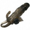 BAILE - FUNDA PARA PENE BRAVE MAN CON ESTIMULACIÓN DE CLÍTORIS Y ANAL DOBLE BALA NEGRA 16,5 CM