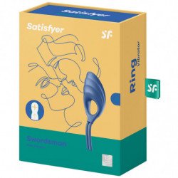 SATISFACTOR - ANILLO VIBRADOR SWORDSMAN AZUL