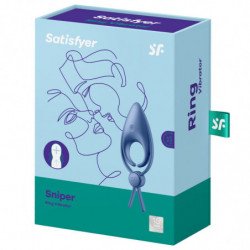 SATISFACTOR - ANILLO VIBRADOR SNIPER AZUL