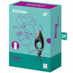 SATISFACTOR - ANILLO VIBRADOR SNIPER NEGRO