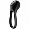 SATISFACTOR - MAJESTIC VIBRADOR DE DOBLE ANILLO NEGRO