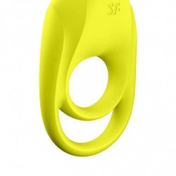 SATISFACTOR - ESPECTACULAR VIBRADOR DE DOBLE ANILLO AMARILLO