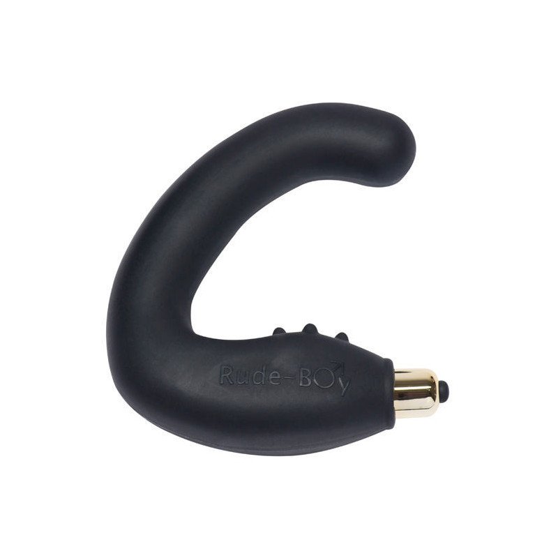 ROCKS-OFF - MASAJEADOR DE PUNTO G MASCULINO RUDE-BOY 7 V NEGRO