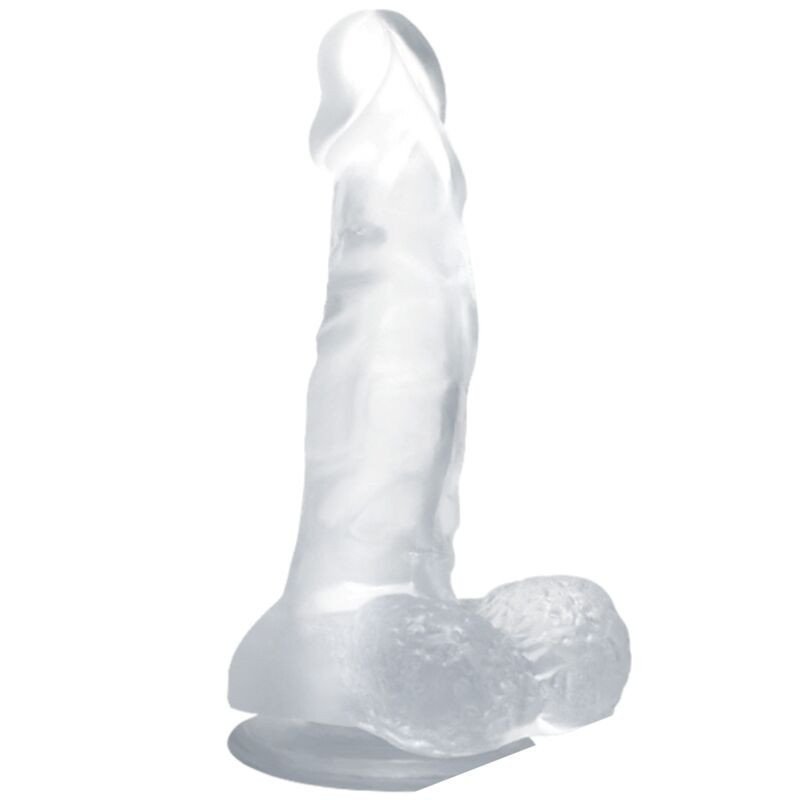BAILE - DILDO REALISTA CON VENTOSA Y TESTÍCULOS 16,7 CM TRANSPARENTE