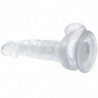 BAILE - DILDO REALISTA CON VENTOSA Y TESTÍCULOS 16,7 CM TRANSPARENTE