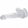 BAILE - DILDO REALISTA CON VENTOSA Y TESTÍCULOS 16,7 CM TRANSPARENTE