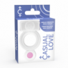AMOR CASUAL - ANILLO VIBRADOR DOBLE PLACER TRANSPARENTE