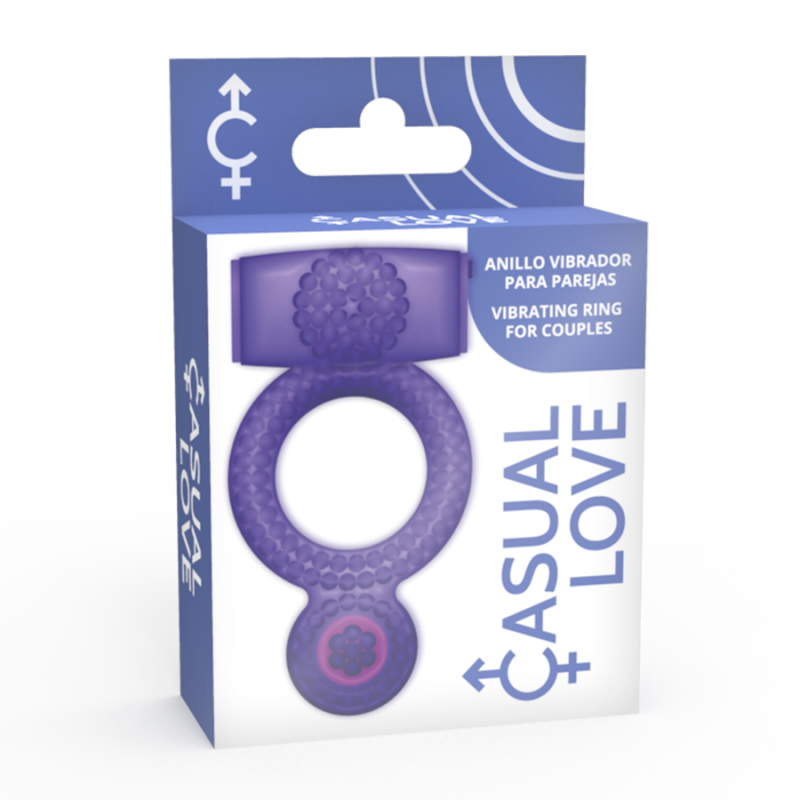 AMOR CASUAL - ANILLO VIBRADOR DOBLE PLACER MORADO