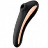 SATISFACTOR - VIBRADOR DE PULSO DE AIRE DOBLE BESO NEGRO