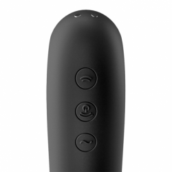 SATISFACTOR - VIBRADOR DE PULSO DE AIRE DOBLE BESO NEGRO