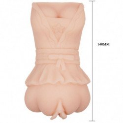 CRAZY BULL - MASTURBADOR VAGINAL DE PIEL DE AGUA CON VIBRADORES