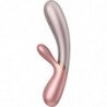 SATISFACTOR - VIBRADOR PARA AMANTES CALIENTES ROSA Y BEIGE