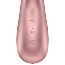 SATISFACTOR - VIBRADOR PARA AMANTES CALIENTES ROSA Y BEIGE