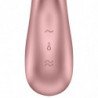 SATISFACTOR - VIBRADOR PARA AMANTES CALIENTES ROSA Y BEIGE