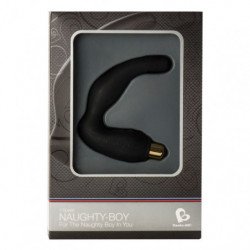 ROCKS-OFF - MASAJEADOR DE PUNTO G MASCULINO NAUGHTY-BOY 7 V NEGRO