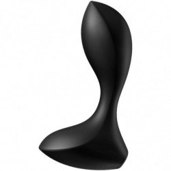 SATISFACTOR - TAPÓN VIBRATORIO NEGRO PARA AMANTES DEL SEXO ANAL