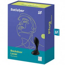 SATISFACTOR - TAPÓN VIBRATORIO NEGRO PARA AMANTES DEL SEXO ANAL