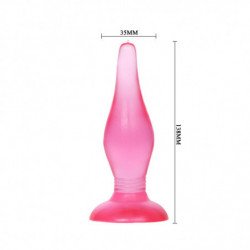 BAILE - Tapón anal de tacto suave lila de 14,2 cm