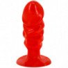 BAILE - TAPÓN ANAL UNISEX CON VENTOSA ROJA