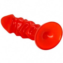 BAILE - TAPÓN ANAL UNISEX CON VENTOSA ROJA