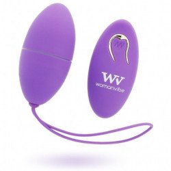 WOMANVIBE - ALSAN MANDO A DISTANCIA DE SILICONA COLOR HUEVO MORADO